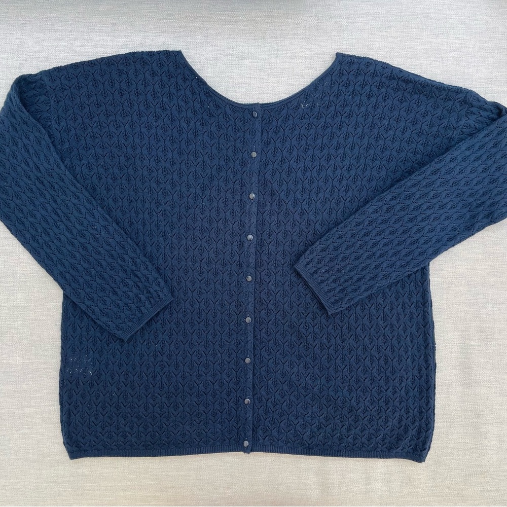 Sezane Adela Cardigan, Navy, M - Picture 4 of 6